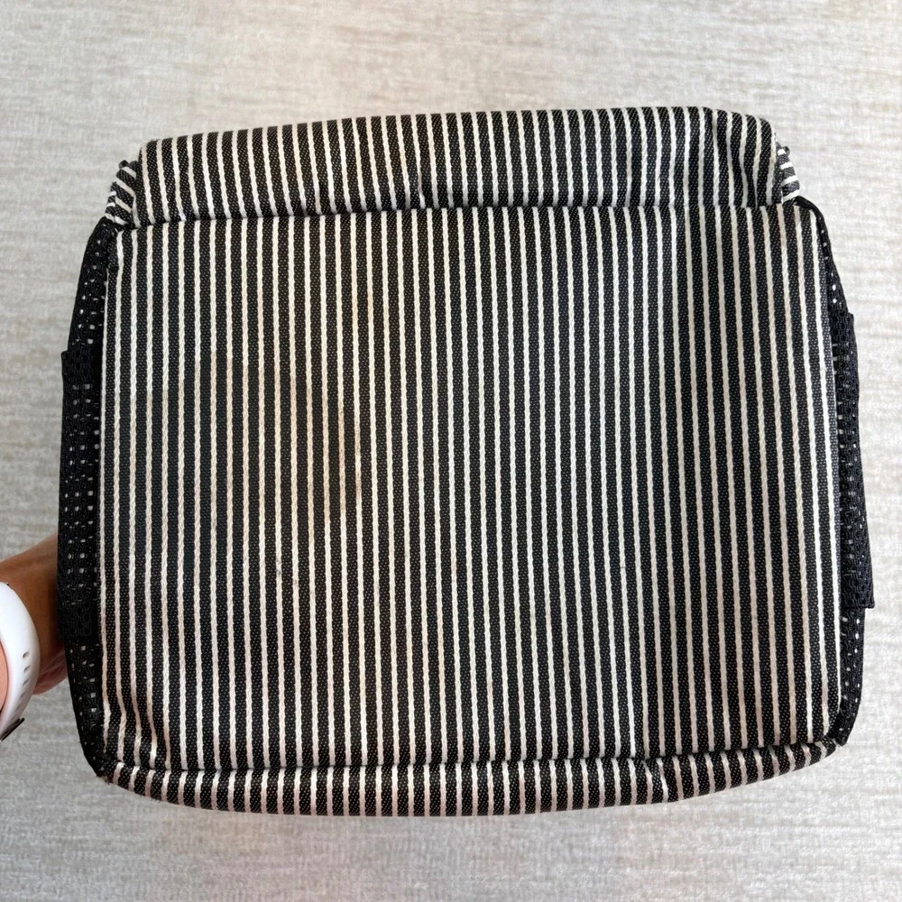 Luxja Breast Pump Bag Women OS Black White Pinstripe Insulated Professional